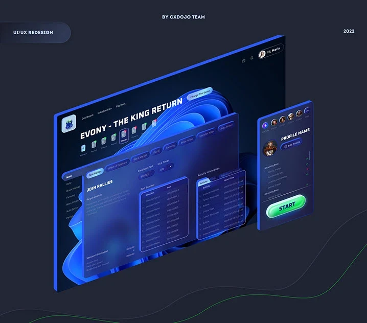 App redesign UX overhaul — visual 1