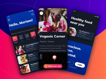 Restaurant App — Dark Mode — Mobile UI shot on Dribbble