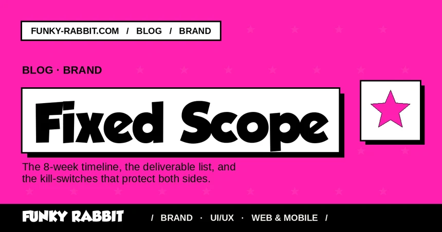 How we run a fixed-scope brand engagement (timeline, deliverables, kill-switches)