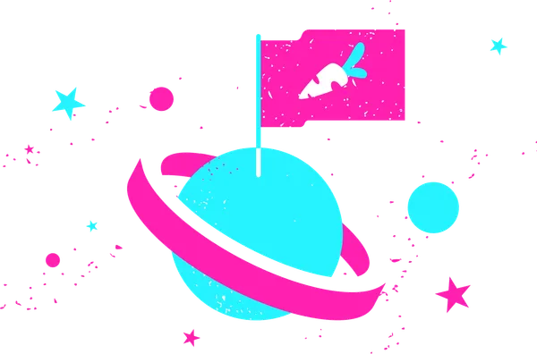 Planet with a flag