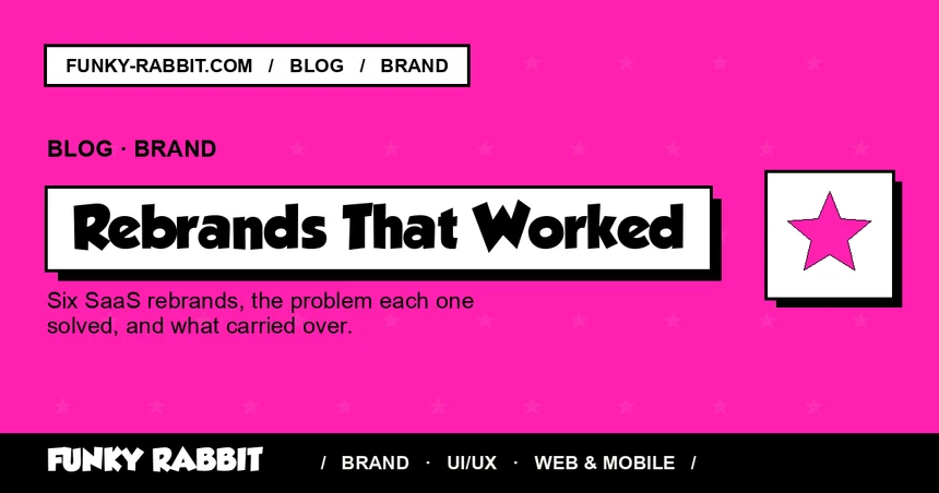 Six SaaS rebrands that worked — what changed, and what carried over