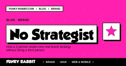 Brand strategy without a strategist — a 2-person studio playbook